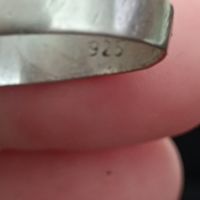 мъжки сребърен пръстен с емайл , снимка 3 - Пръстени - 45463642