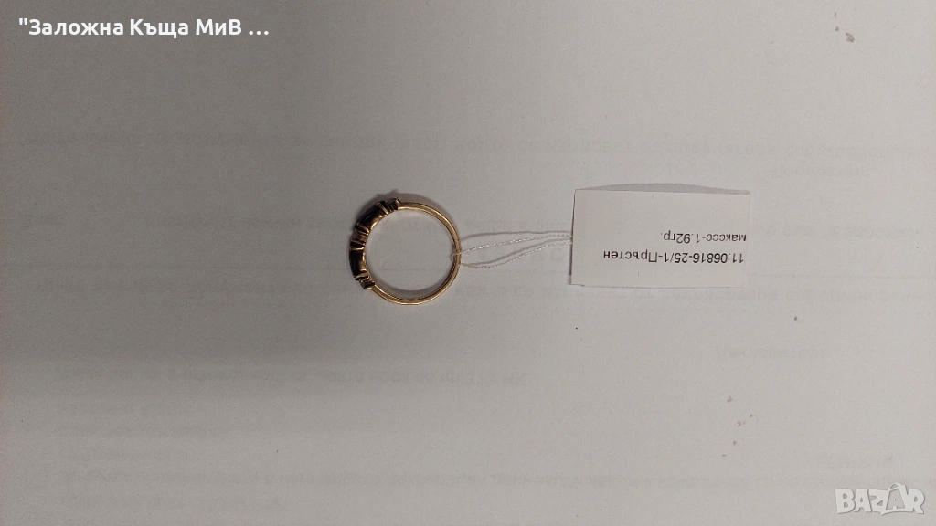 Златен пръстен 1.92гр , снимка 1