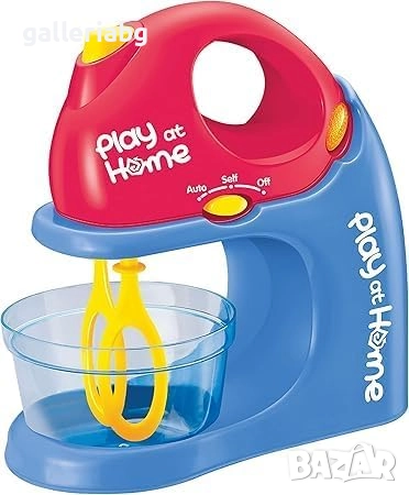 Детски миксер Play at Home – въртящ се накрайник, светлина | Играчка кухня, снимка 1