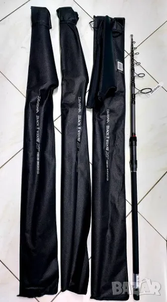 Шаранджийски телескоп с водачи Daiwa BLACK WIDOW ’22 XT TELE CARP 3.90m 3.5lb, снимка 1