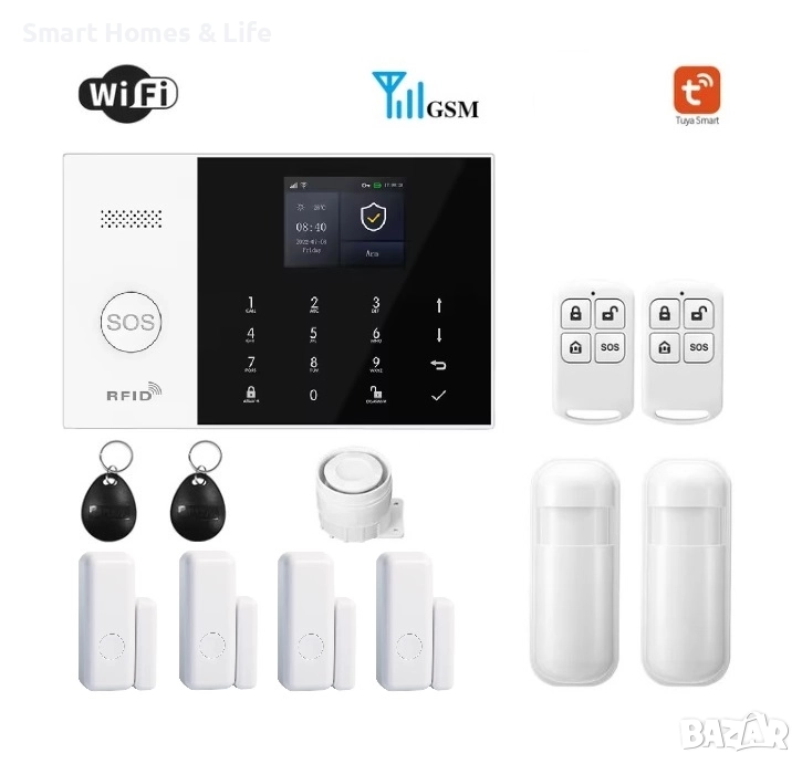 WiFi / GSM Смарт професионална Алармена система за дома и офиса Pro, снимка 1