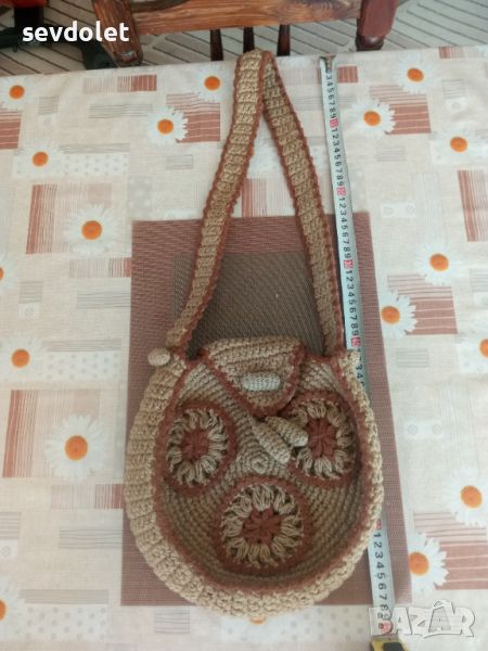 Красива и стилна,плетена дамска чанта., снимка 1