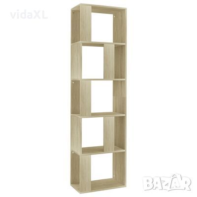 vidaXL Библиотека/разделител за стая, дъб сонома, 45x24x159 см, ПДЧ（SKU:800111, снимка 1