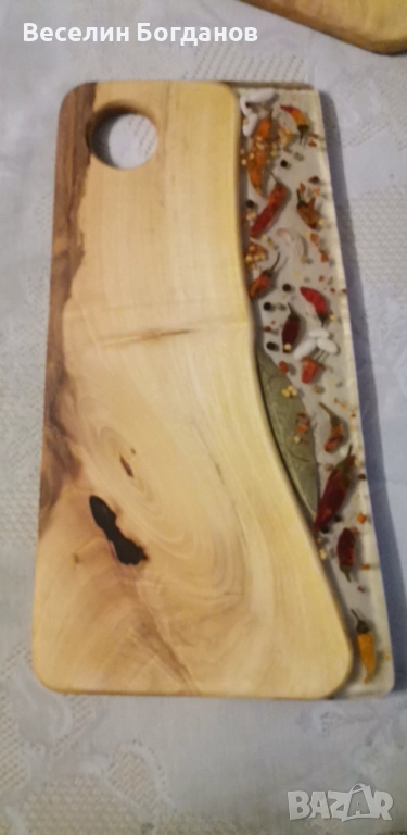 Дъски изработени от орех и кристална епоксидна , снимка 1