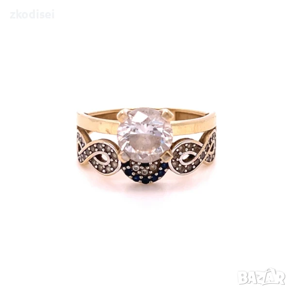 Златен дамски пръстен 3,57гр. 14кр. проба:585 размер:55 модел:33089-1, снимка 1