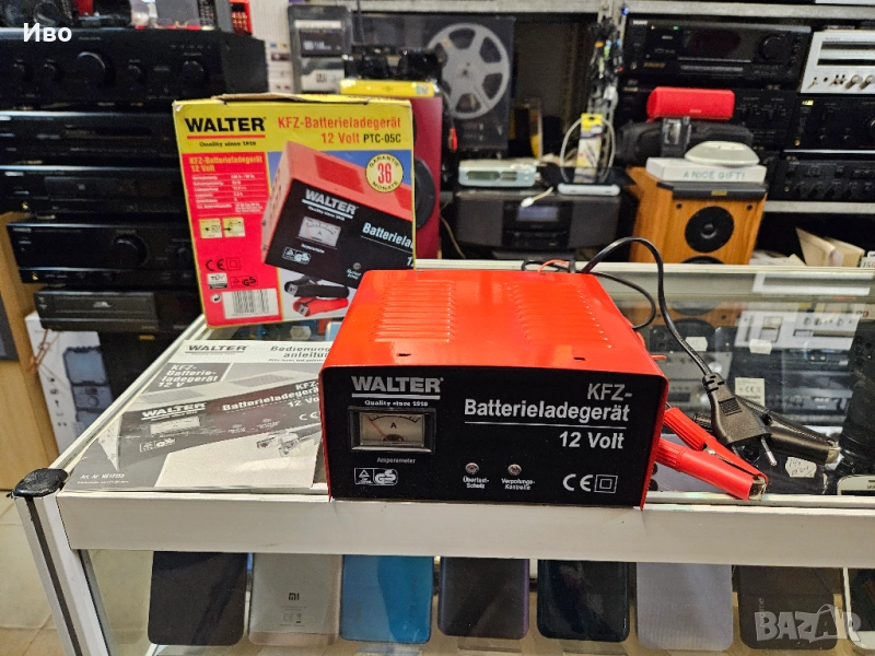 Зарядно за акумулатор Walter PTC-05C 12 Volt. Автомобилно зарядно. НОВО!, снимка 1