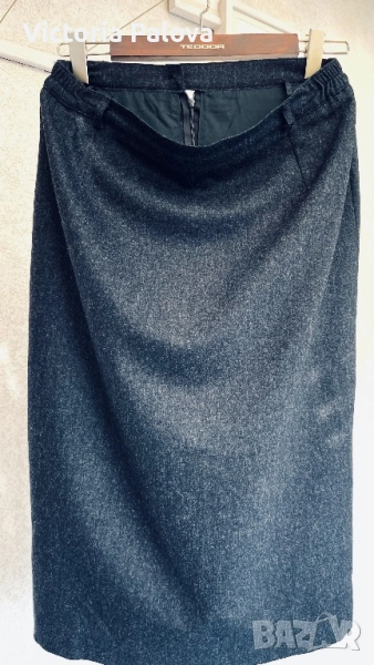 Елегантна вълнена midi пола - висок клас лукс за есента, снимка 1