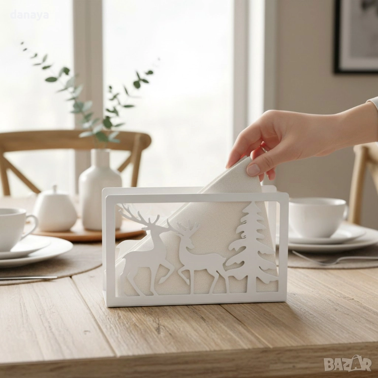 6136 Коледна поставка за салфетки Елени Салфетник, снимка 1