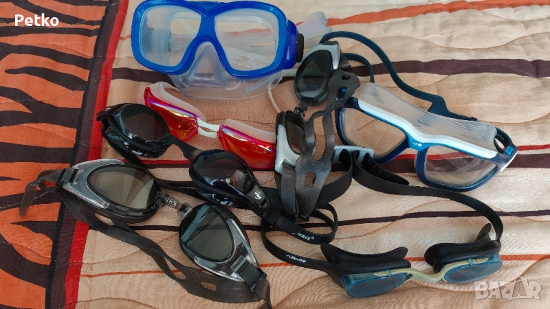 Очила за плуване и шапка за плуване, снимка 1