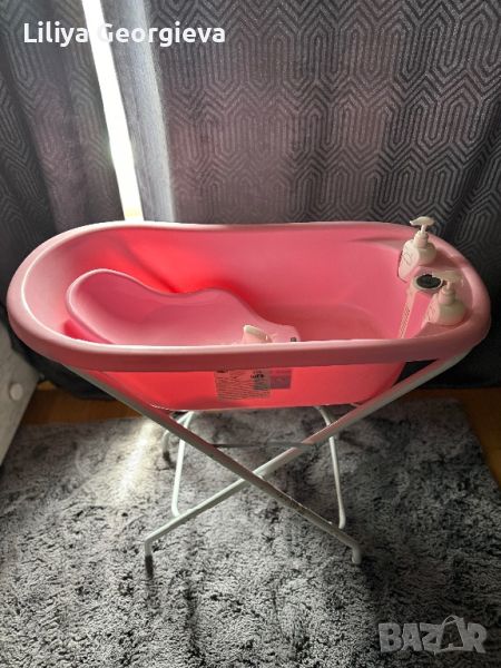Комплект вана+стойка за къпане,РОЗОВ, снимка 1