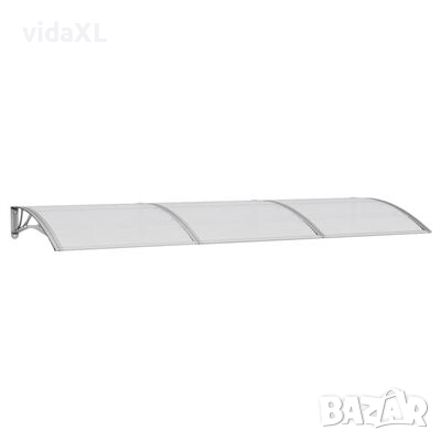vidaXL Навес за врата, сив, 300x100 см, поликарбонат（SKU:153572, снимка 1