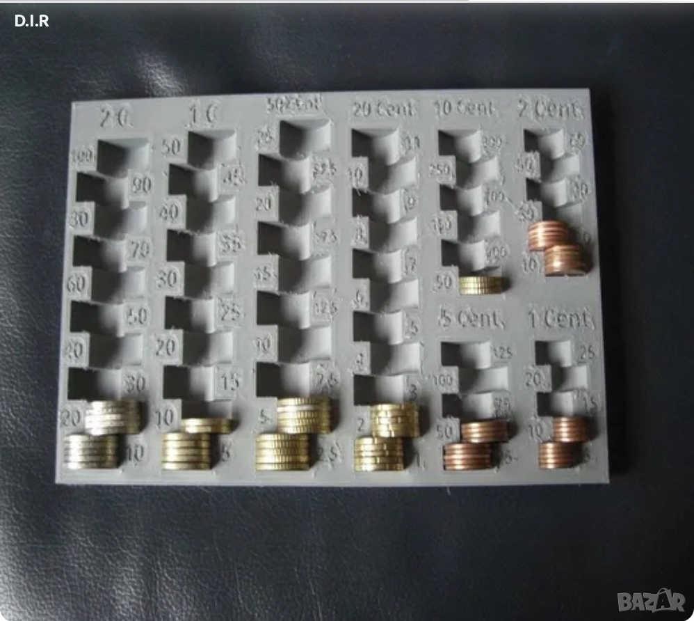 ОРГАНАЙЗЕР ЗА МОНЕТИ ОТ ЕВРО/ЦЕНТ, снимка 1