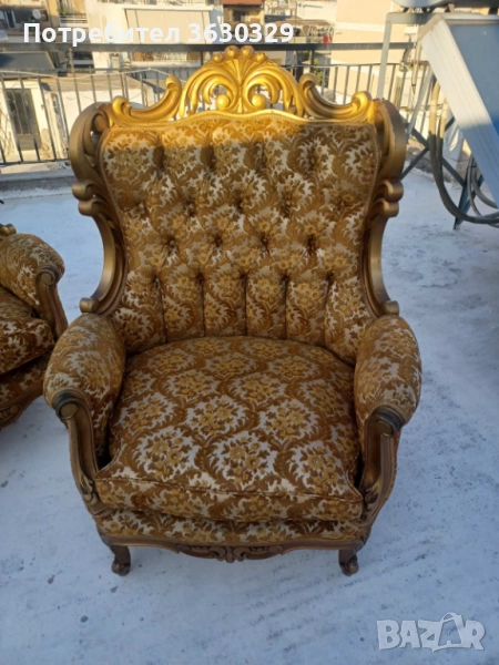 Барокови, ретро, диван с кресла, снимка 1