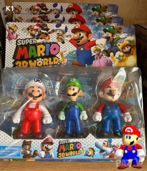 Комплект 3 фигурки Супер Марио, Super Mario, снимка 1