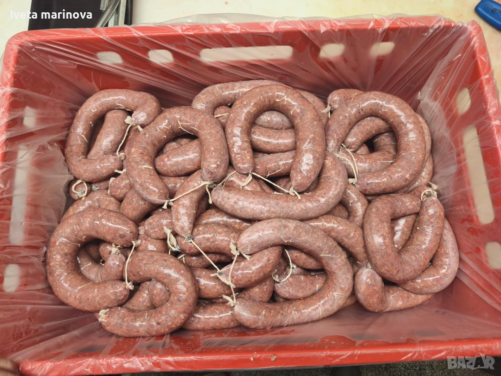 Домашен суджук смес 70%телешко 30% свинско, снимка 1