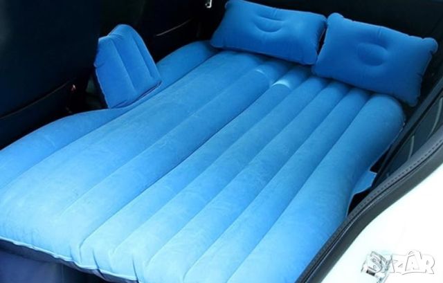Синьо надуваемо легло за спане в автомобил, плаж или къмпинг, снимка 5 - Надуваеми легла - 45655235