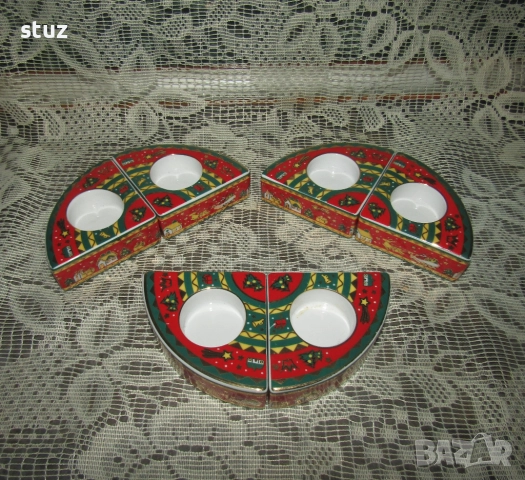 Порцеланови свещници с коледни мотиви, нови, снимка 8 - Декорация за дома - 52585654