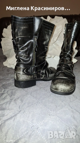 Ботуши в сиво, снимка 4 - Дамски ботуши - 53260480