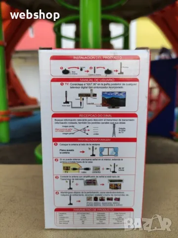 Цифрова Вътрешна Антена с вграден усилвател и магнитна основа, снимка 4 - Друга електроника - 49254925