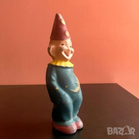 Винтидж гумена играчка Clown Czechoslovakia Rare, снимка 7 - Колекции - 45375405