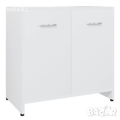 vidaXL Шкаф за баня, бял, 60x33x61 см, ПДЧ(SKU:802570