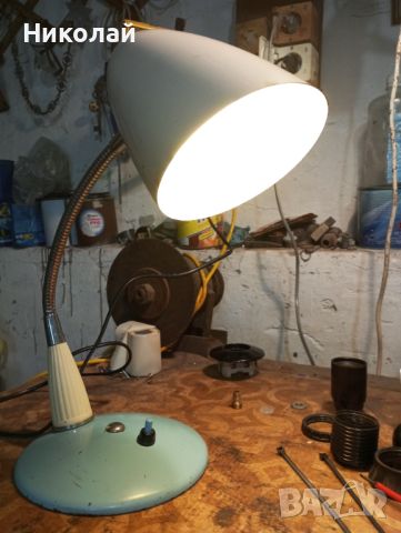 Метална работна , нощна лампа, снимка 3 - Антикварни и старинни предмети - 46465763