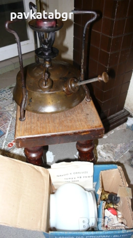 Петромакс комплект котлон с лампа, снимка 6 - Антикварни и старинни предмети - 53431343