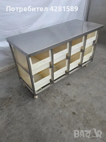 Немска спомагателна работна маса с кошове за продукти, снимка 12 - Други машини и части - 53972122