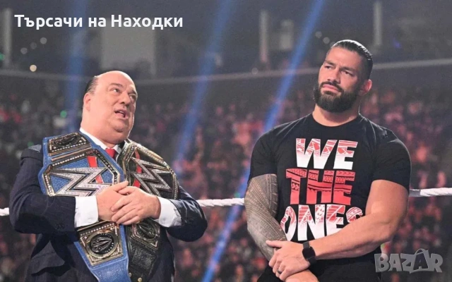 Мъжка тениска WWE The Bloodline Roman Reigns We The Ones M Medium черна, снимка 4 - Тениски - 50926322