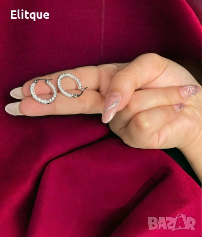 Изискана сияйна елегантност обеци с цирконии от неръждаема стомана B r o s w a y  J e w e l s