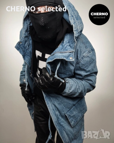 Дълго деним яке тип парка с шерпа подплата и качулка ZARA Denim Sherpa Hooded Longline Jacket – L•XL, снимка 5 - Якета - 53669998