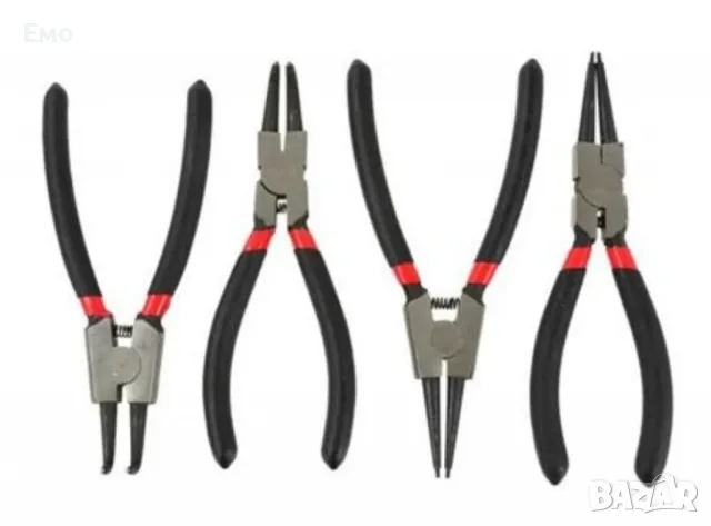 Кръглоносни клещи за монтаж и демонтаж на вътрешни и външни зегерки, снимка 3 - Клещи - 48017348