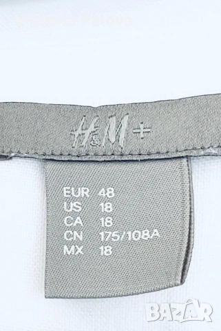 Бяла ленена рокля-риза H&M, снимка 16 - Рокли - 51109805