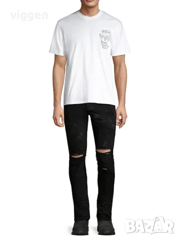 Нова оригинална фланелка The Kooples с бродиран череп. Цвят бял. Размер М. Топ цена 45лв., снимка 4 - Тениски - 50223456