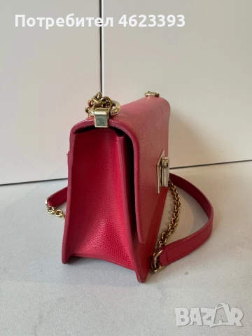 Дамска чанта Furla, цвят малина, снимка 3 - Чанти - 52466540