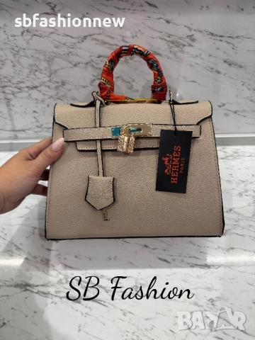 Hermes Kelly бежова чанта, снимка 4 - Чанти - 52656621