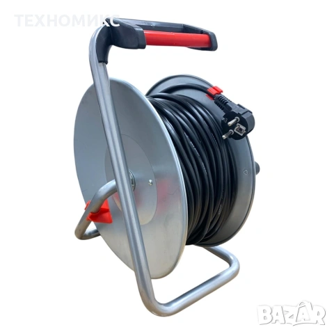 Електрически удължител с макара KraftRoyal, 50 метра, 2 х 2.5/сечение, снимка 4 - Други инструменти - 53816749