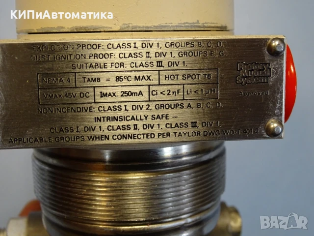 Трансмитер Taylor 316/CS Factory Mutual System Transmitter mwp 2500psig, снимка 9 - Резервни части за машини - 50504947