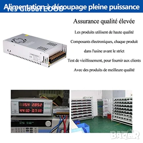 Захранване 12V 30A 360W AC/DC SMPS адаптер, снимка 5 - Друга електроника - 54136932