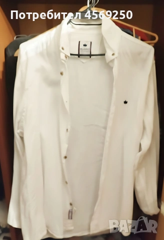 Бяла мъжка риза размер L на марката Guapo, използвана но в отлично състояние 