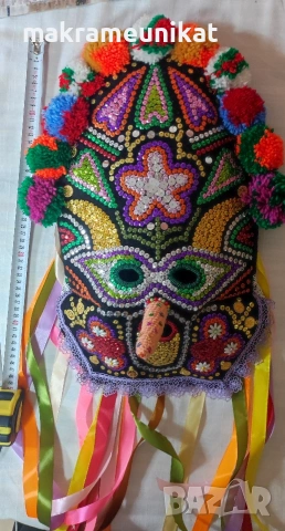 Кукерска маска, гугла, уникат, арт, ръчна изработка, декорация , снимка 4 - Декорация за дома - 41588628