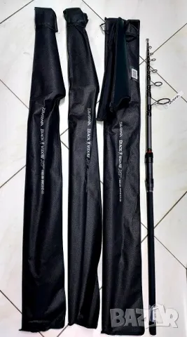 Шаранджийски телескоп с водачи Daiwa BLACK WIDOW ’22 XT TELE CARP 3.90m 3.5lb, снимка 1 - Въдици - 47408306