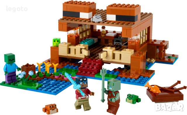 НОВО ЛЕГО 21256 Майнкрафт - Жабешката къща LEGO 21256 Minecraft The Frog House, снимка 3 - Конструктори - 45978259