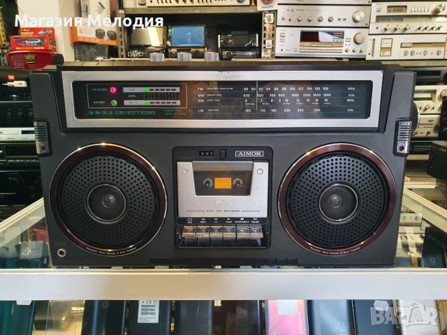 Радиокасетофон AIMOR ST-804SL BoomBox  В отлично техническо и визуално състояние., снимка 7 - Радиокасетофони, транзистори - 46671969