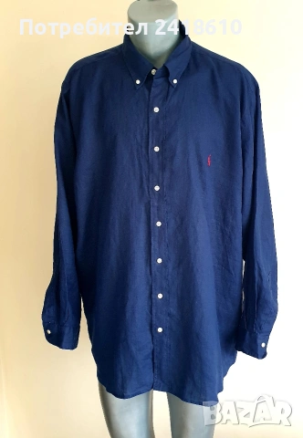 POLO Ralph Lauren Len/ Лен Mens Size 2XL НОВО! ОРИГИНАЛ! Мъжка Ленена Риза., снимка 7 - Ризи - 54208640