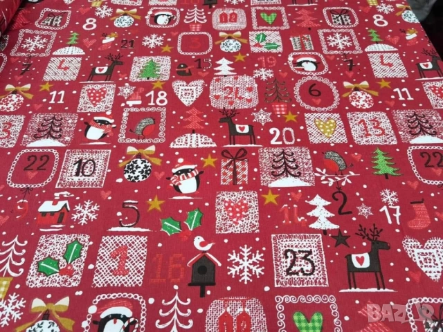 коледни покривки , снимка 3 - Покривки за маси - 52111462