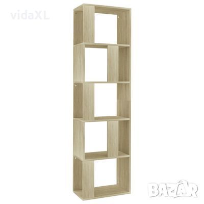 vidaXL Библиотека/разделител за стая, дъб сонома, 45x24x159 см, ПДЧ（SKU:800111
