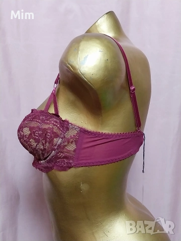 LETTE 80 B Червен / бордо /дантелен сутиен , снимка 4 - Бельо - 53853643