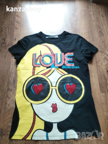 Love Moschino - страхотна дамска тениска КАТО НОВА Л, снимка 6 - Тениски - 53910687