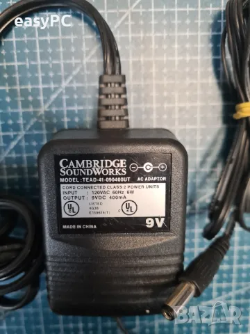 Оригинален захранващ адаптер CAMBRIDGE SOUND WORKS TEAD-41-090400UT 9V 400mA, снимка 4 - Друга електроника - 48389643